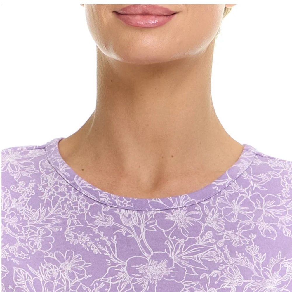 Vera Bradley Purple Breezy Cotton Night Gown Pajama Sleep Shirt XXL NEW - Picture 4 of 4